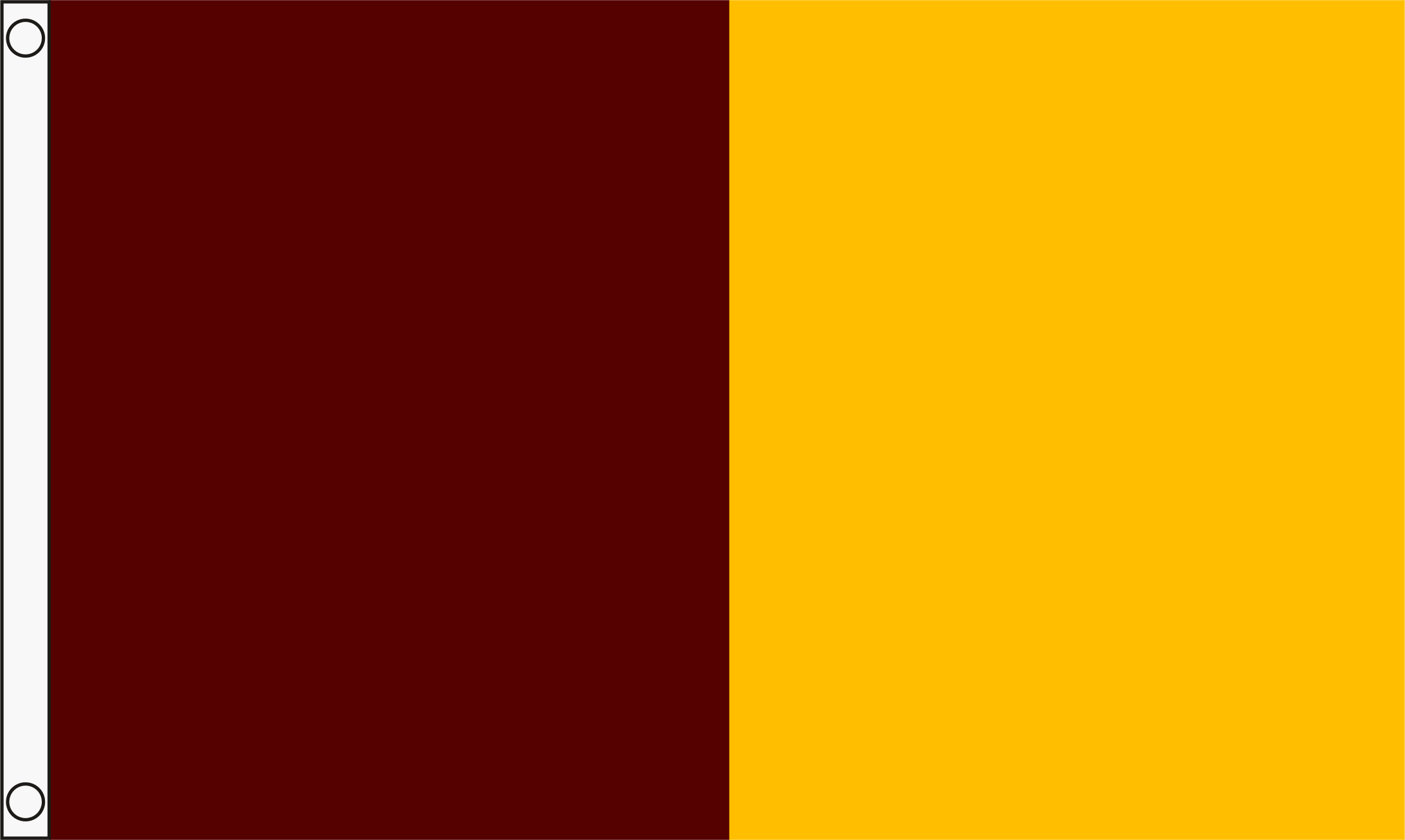 Team Car Flag 5X3 Half & Half Flag