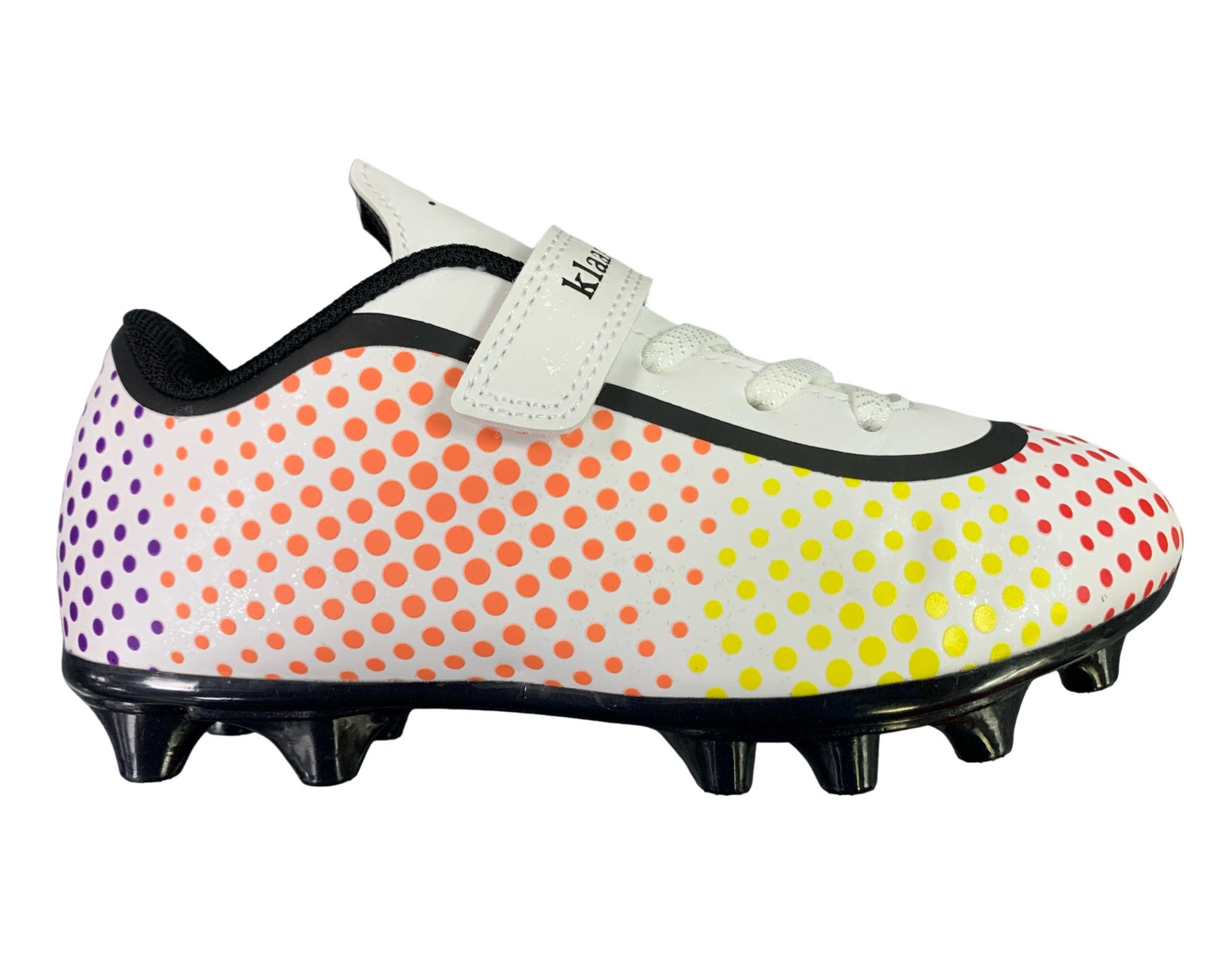 Klaaskickz Velcro Junior Football Boots White Multi (White Multi)