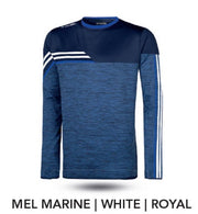 O'Neills Nevis Brushed Crew Neck (Melange Navy Royal White)