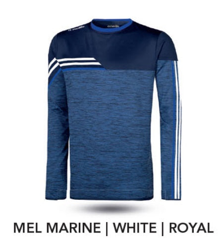 O'Neills Nevis Brushed Crew Neck (Melange Navy Royal White)
