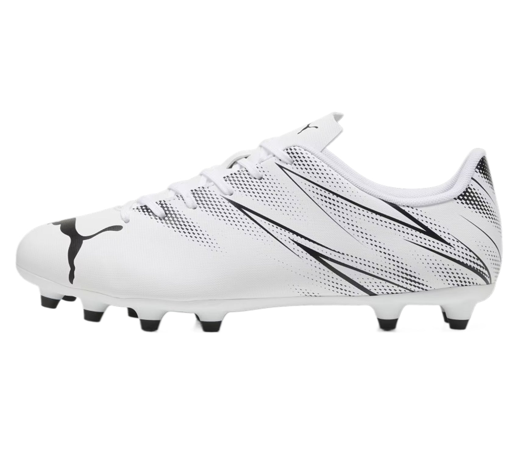 Puma Attacanto Firm Ground Junior Football Boots White Black (White Black)
