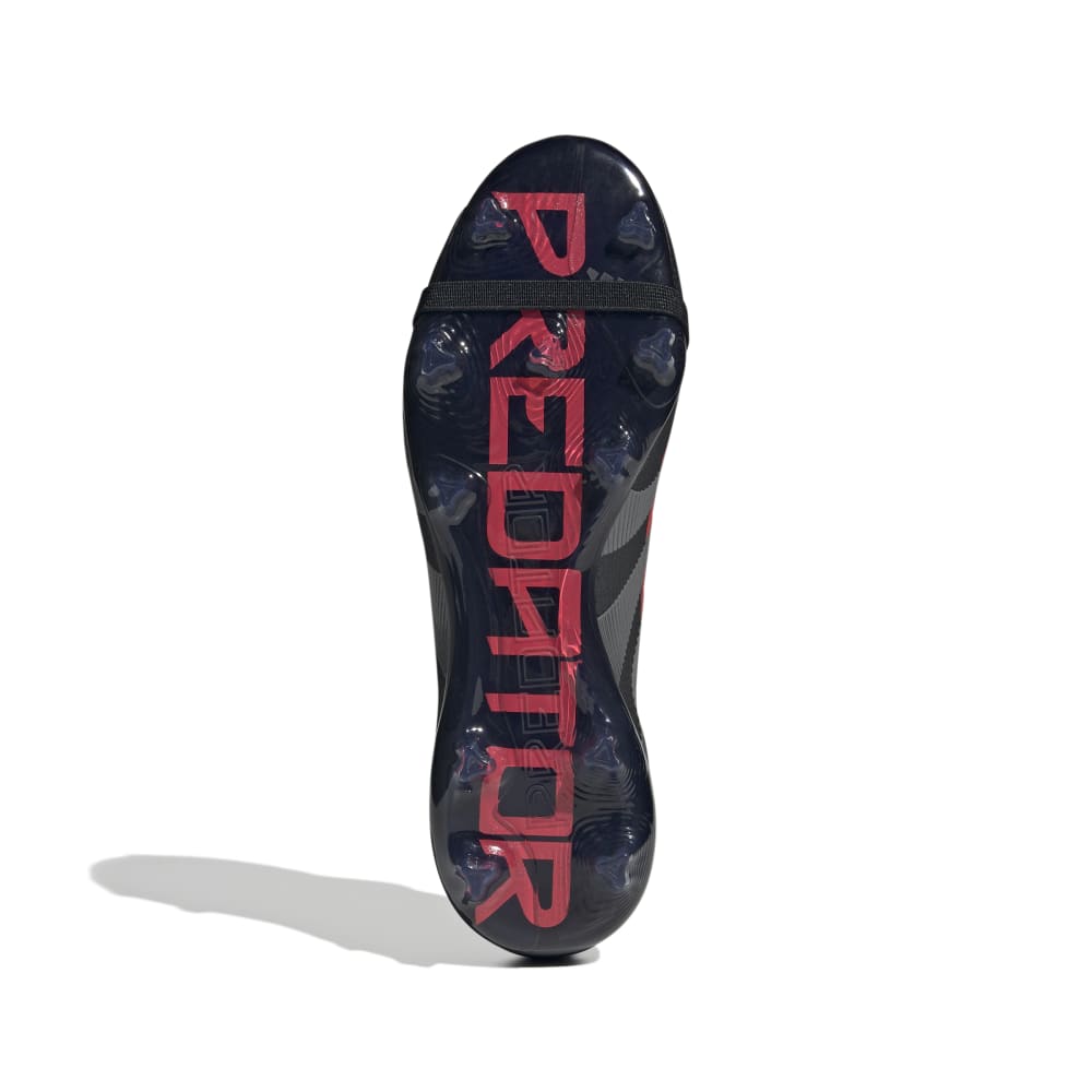Adidas Predator Pro Firm Ground Football Boots Core Black Grey Fur Lucid Red