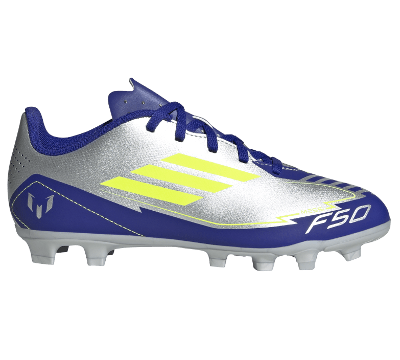 Adidas F50 Club Firm Ground Junior Football Boots (Silver)