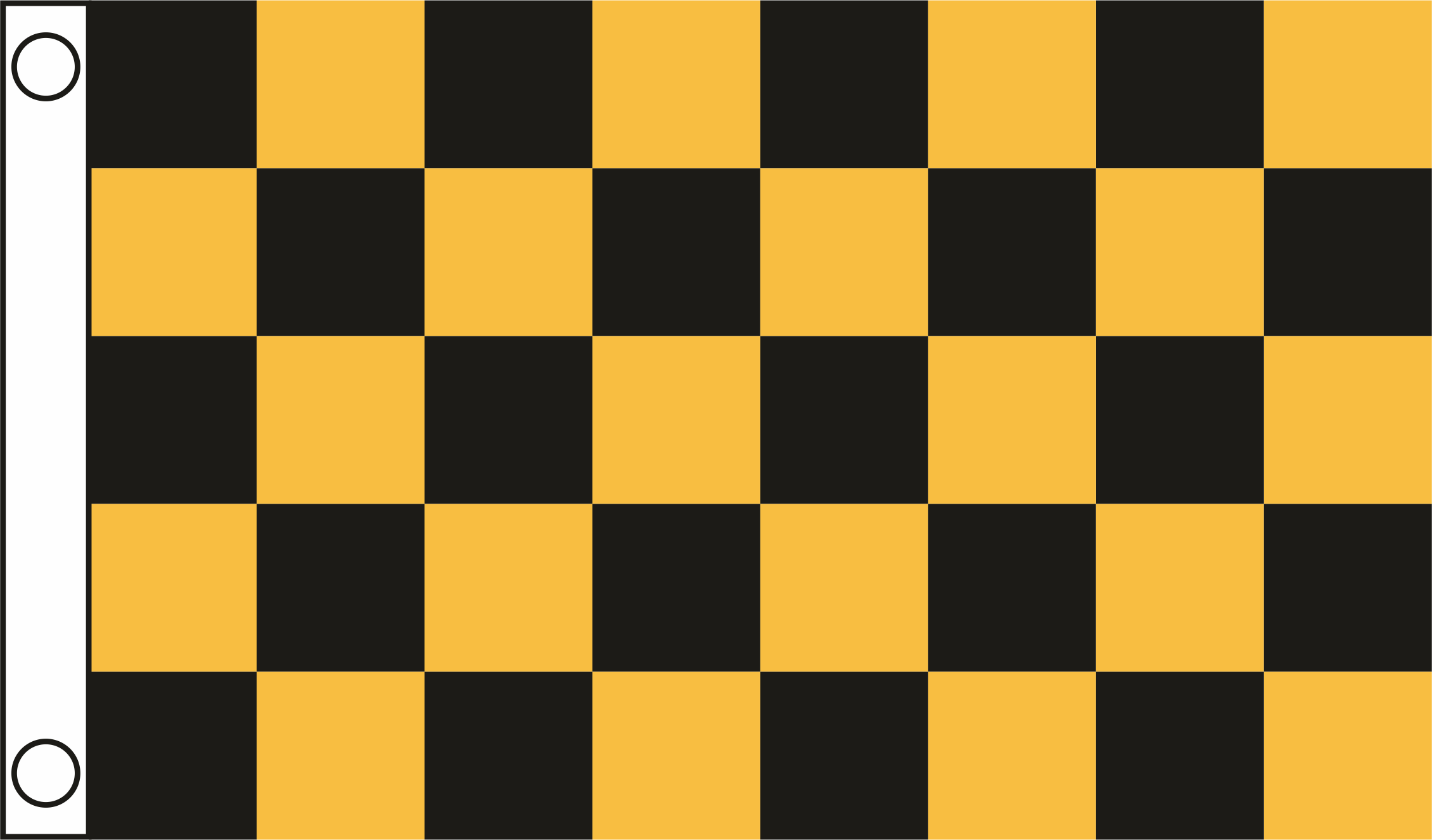 Team Car Flag 5X3 Checker Flag