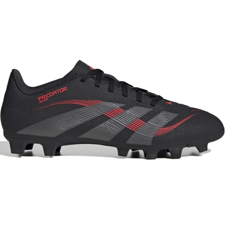 Adidas Predator Club Firm Ground Adults Football Boots Core Black Grey Lucid Red