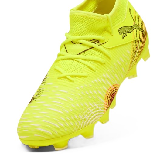 Puma Future 8 Match Firm Ground Junior Football Boots Yellow Alert Puma Black (Yellow Black)