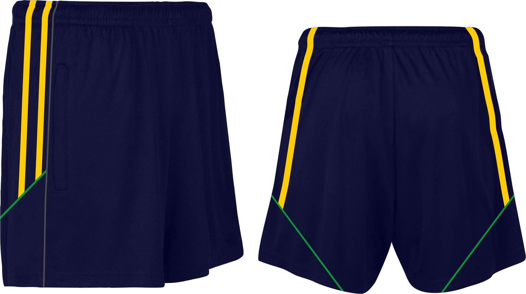 CS Club Training Zip Pocket Short (Navy Amber Green)