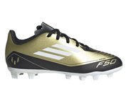 Adidas F50 Club Messi Firm Ground Junior Football Boots Black Gold (Black Gold)