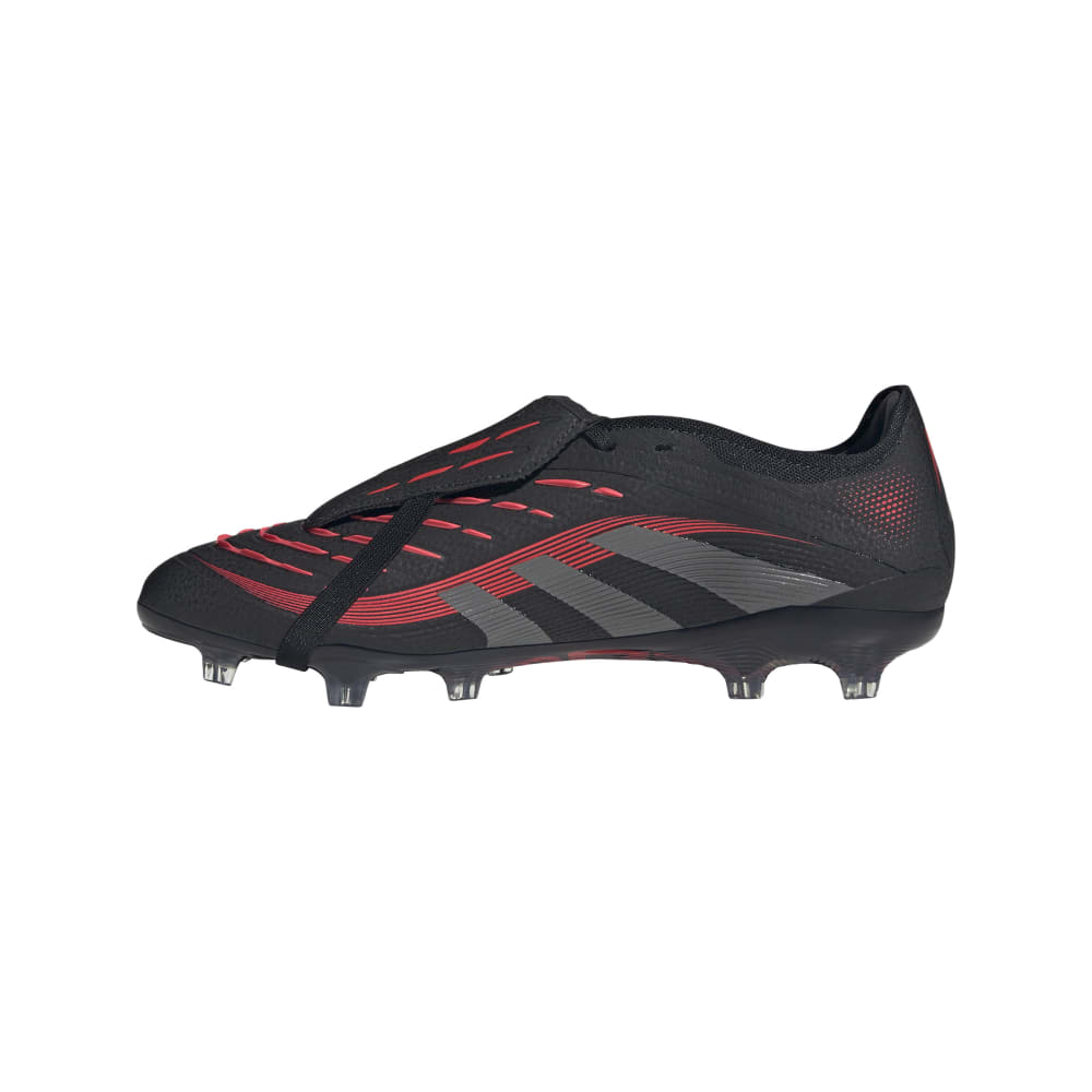 Adidas Predator Pro Firm Ground Football Boots Core Black Grey Fur Lucid Red
