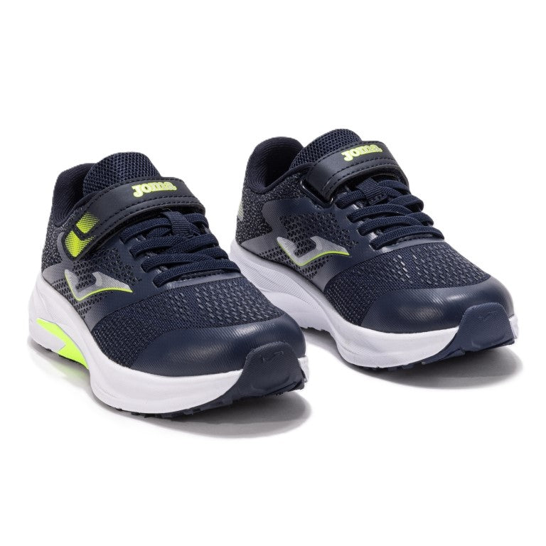 Joma Speed Junior Velcro Boys Running Shoes Navy Yellow