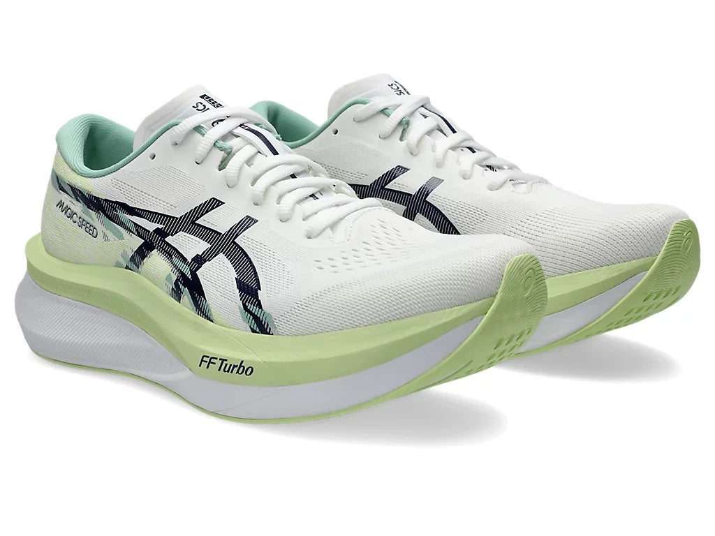 Asics Magic Speed 4 Men's Running Shoes White Blue Expanse