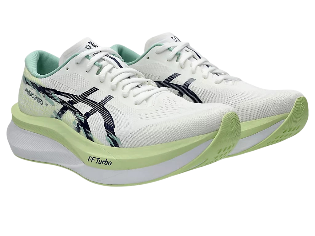 Asics Magic Speed 4 Men's Running Shoes White Blue Expanse