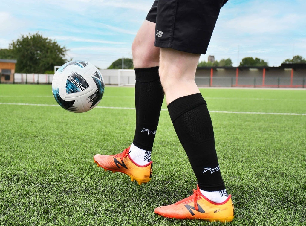 Precision Plain Pro Footless Sleeve Socks Black