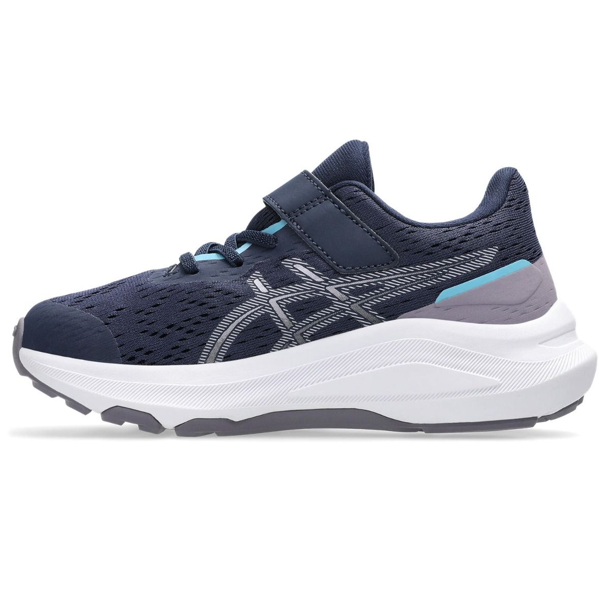 Asics GT- PS Kids Velcro Running Shoes Midnight Dusk Violet