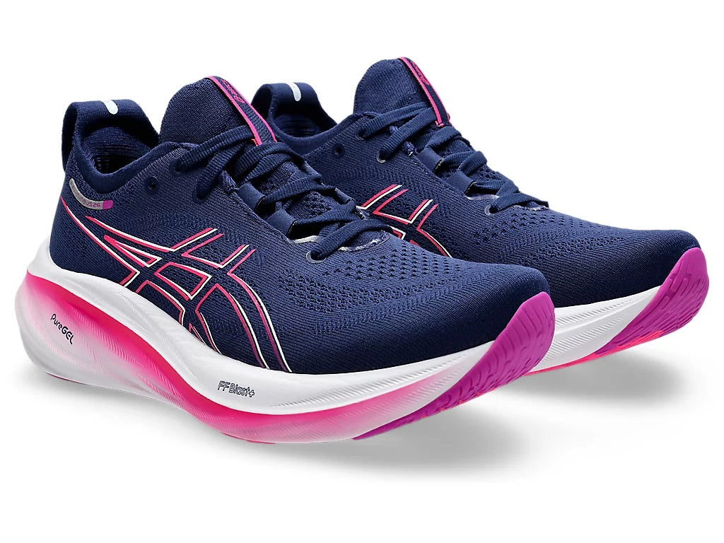 Asics Gel-Nimbus 26 Women's Running Shoes - Blue Expanse Pink