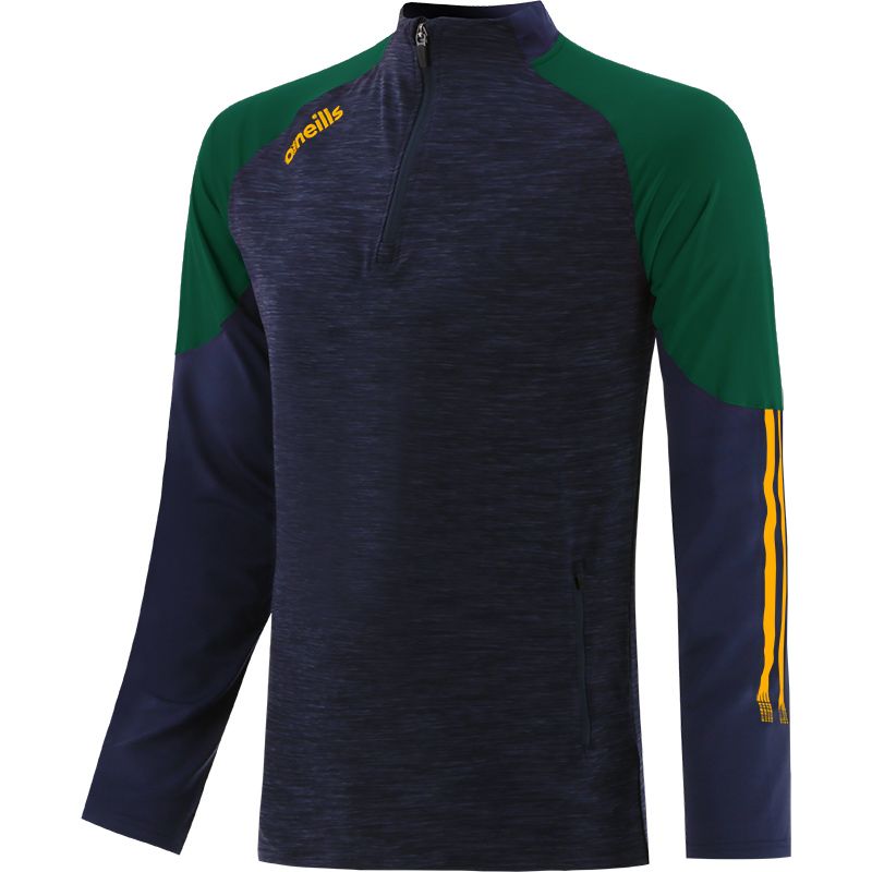 O'Neills Oslo Brushed Half Zip Top Navy Bottle Amber
