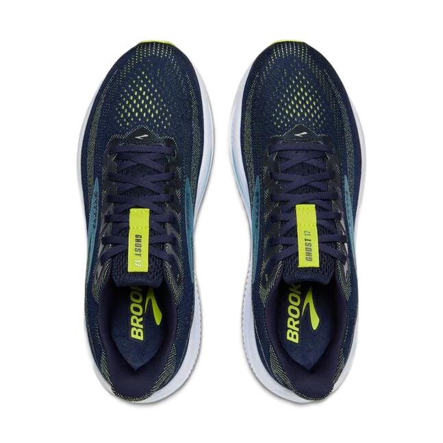 Brooks Ghost Men' Running Shoes Peacoat Lime Blue