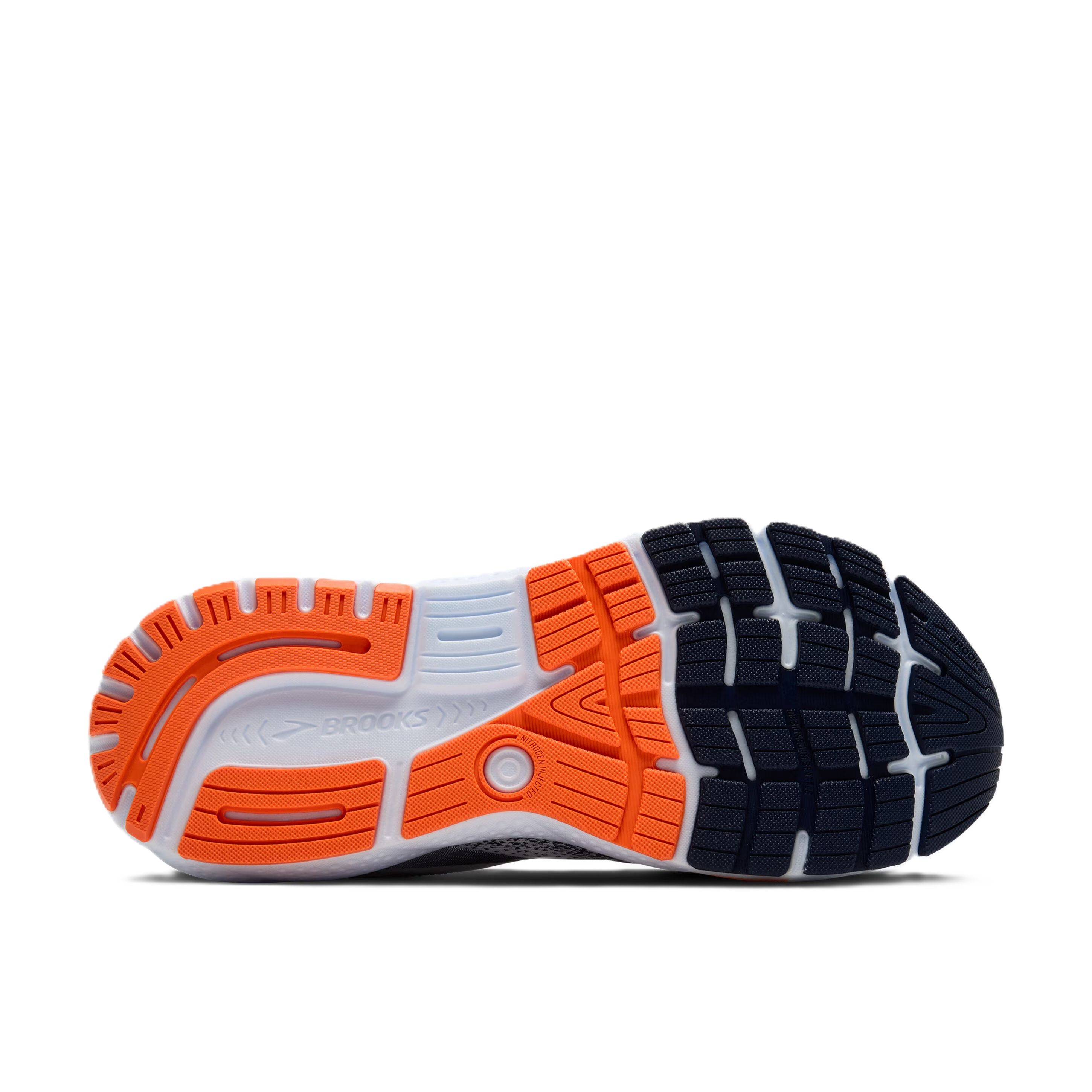 Brooks Ghost Men' Running Shoes White Peacoat Orange