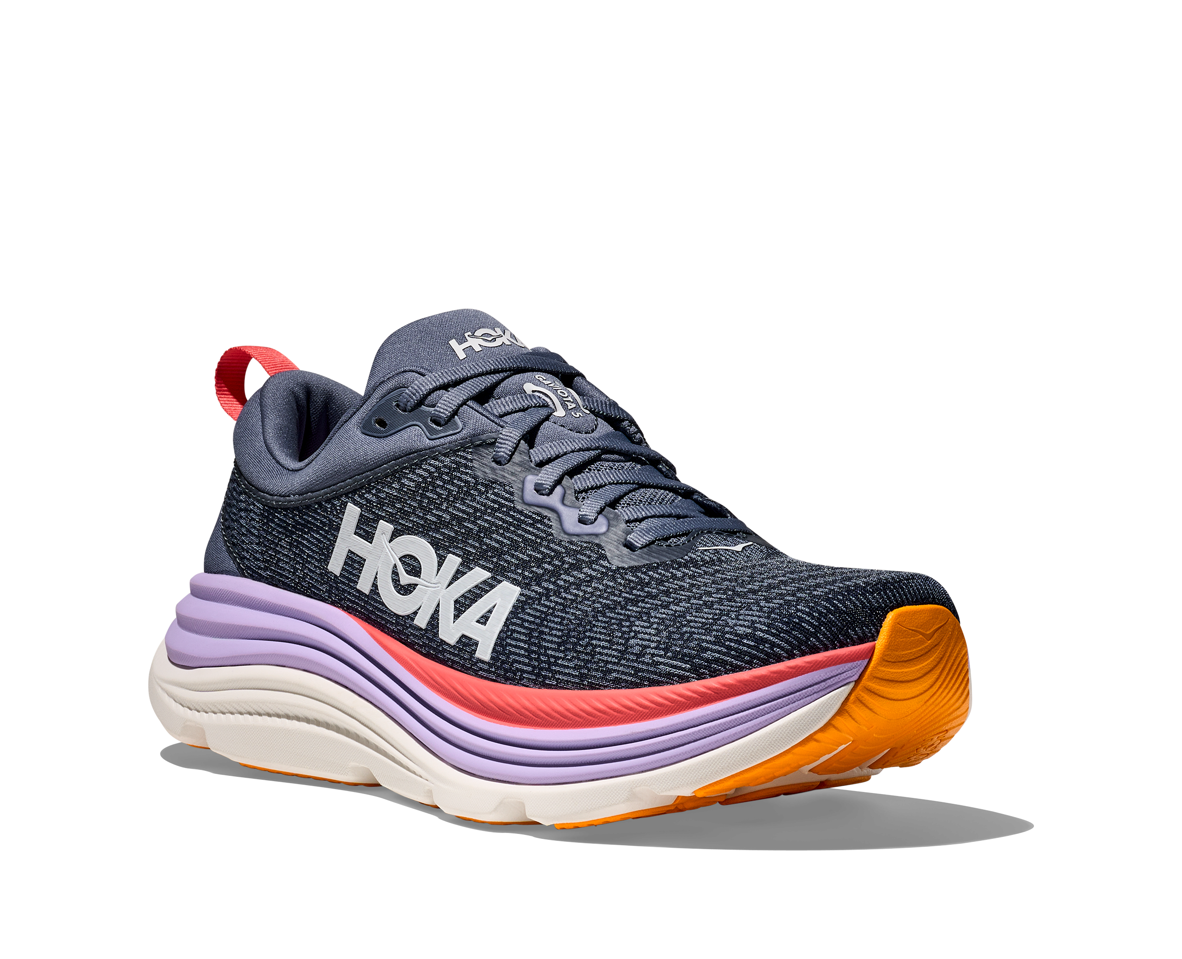 Hoka Gaviota 5 Women's Running Shoes Anchor Grapefruit