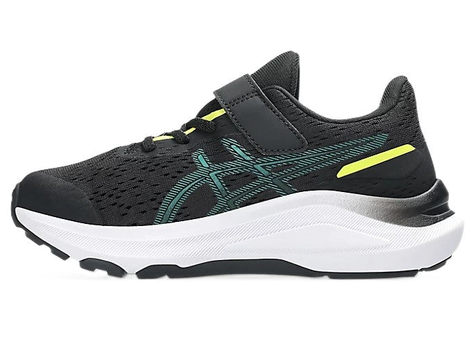 Asics GT- PS Kids Velcro Running Shoes Black Jasper Green