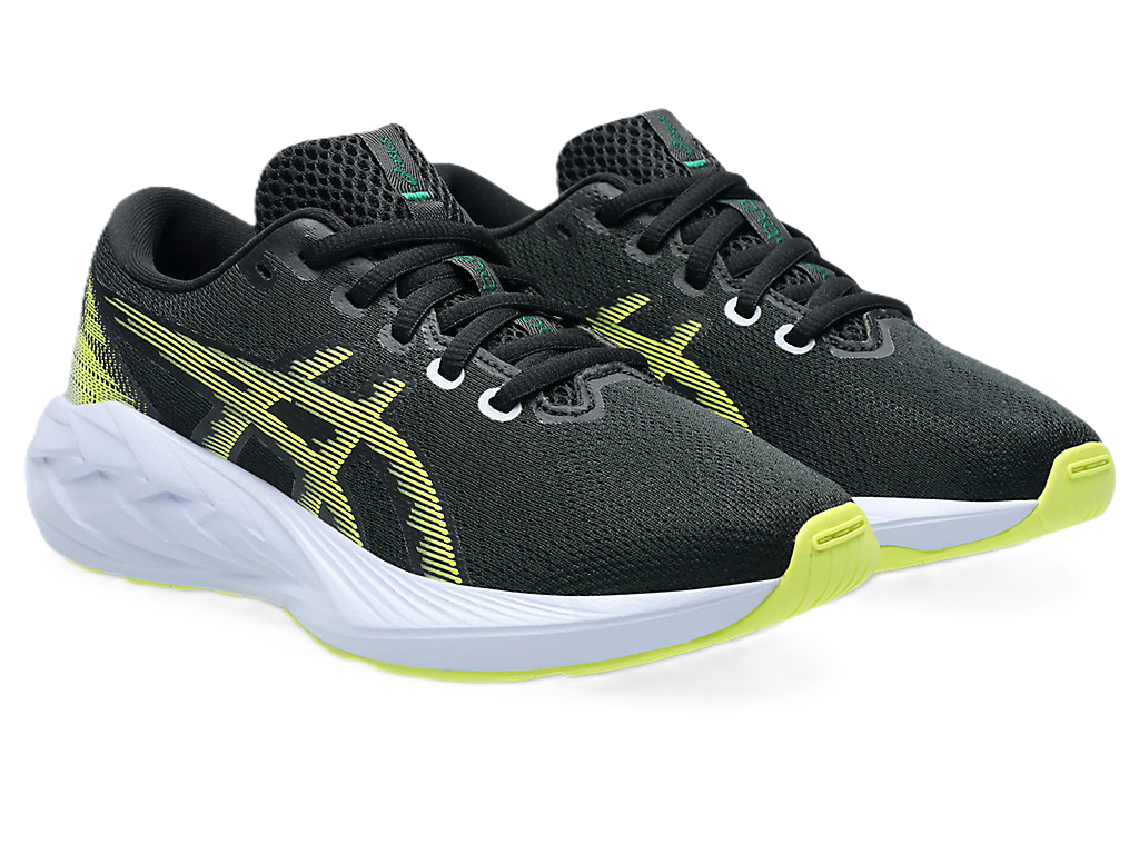 Asics Novablast GS Kids Running Shoes Black Citron