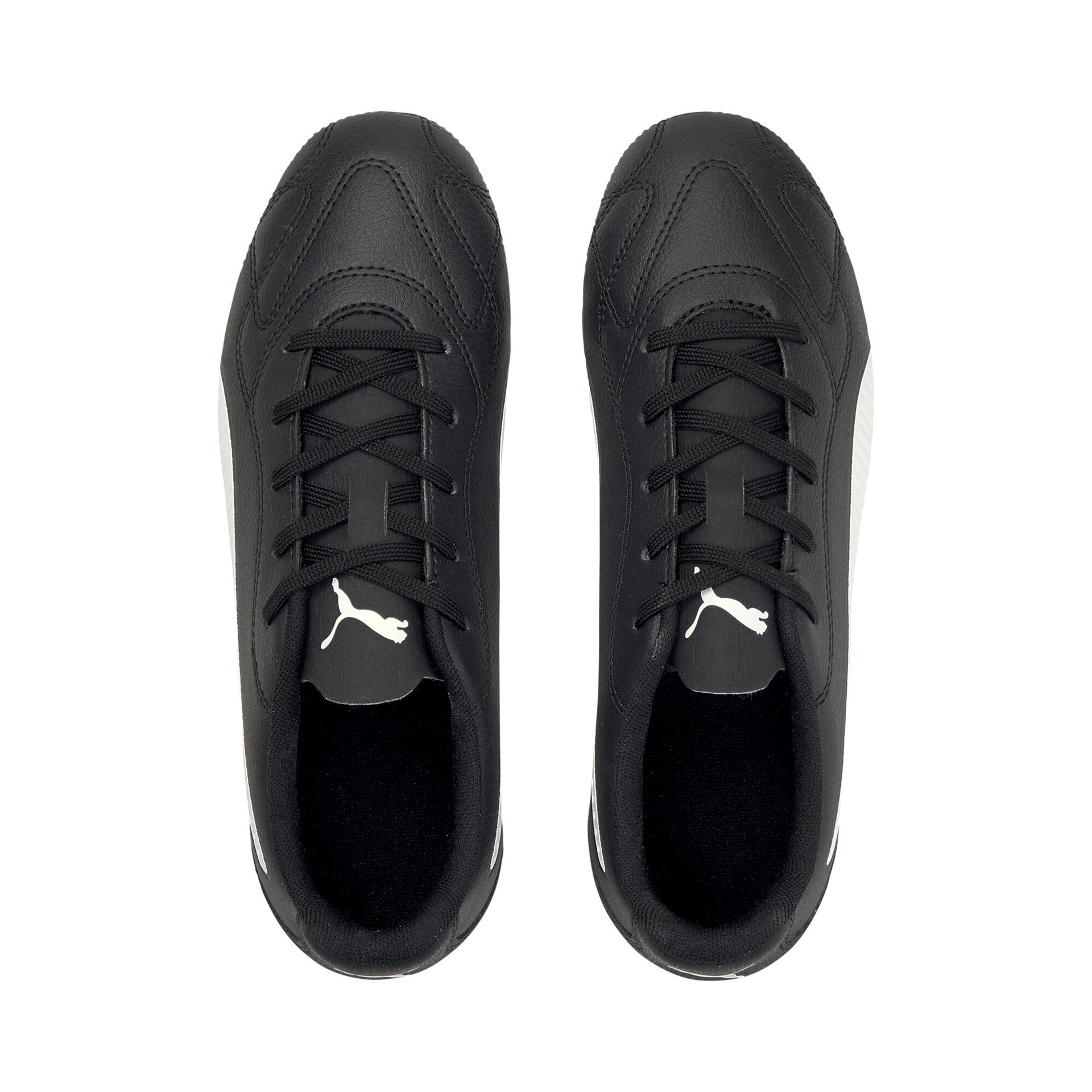 Puma Monarch II Firm Ground Junior Football Boots (Black White)