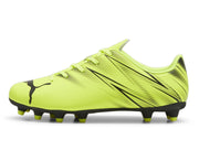 Puma Attacanto Firm Ground Junior Football Boots Electric Lime Puma Black (Yellow Black)