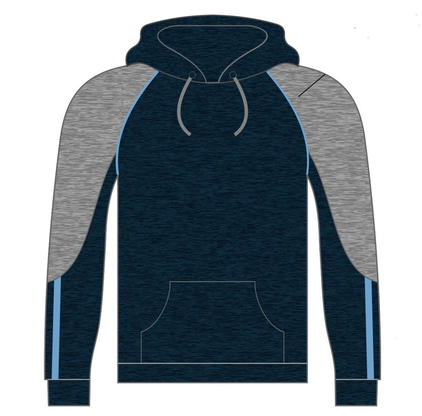 CS Poly Fleece Hoody (Navy Melange Grey Melange Sky)