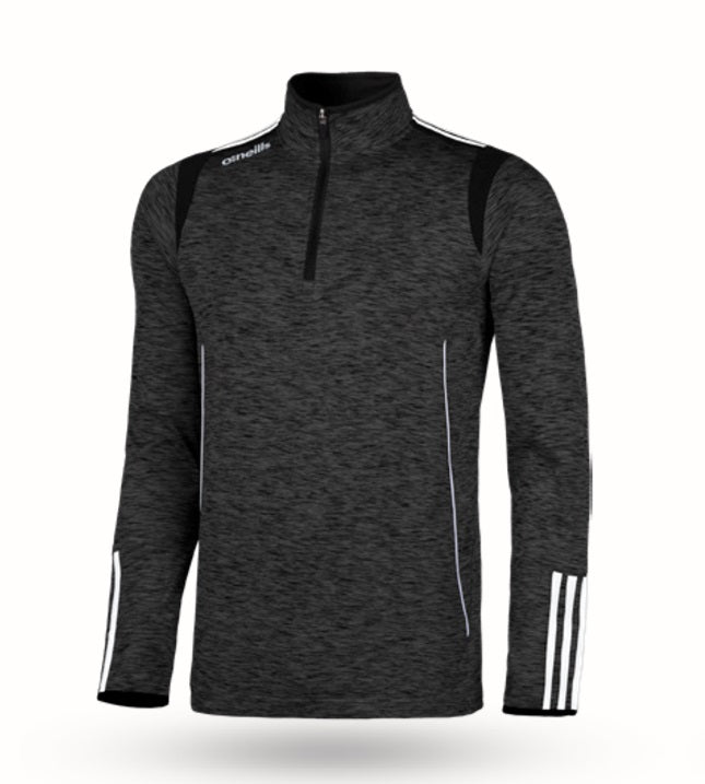 O'Neills Solar 3 Stripe Brushed Half Zip (Melange Black White)