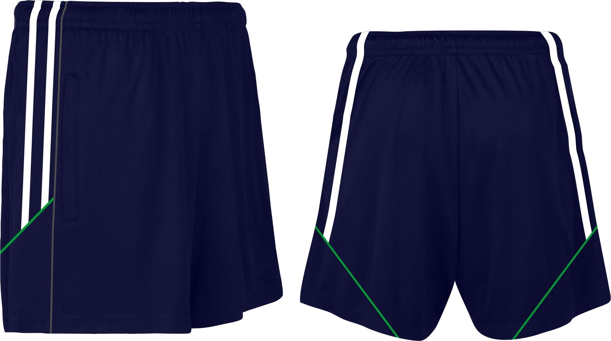 CS Club Training Zip Pocket Short (Navy White Green)