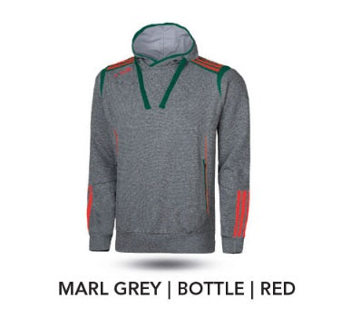 O'Neills 3 Stripe Solar Hoody (Marl Grey Bottle Red)