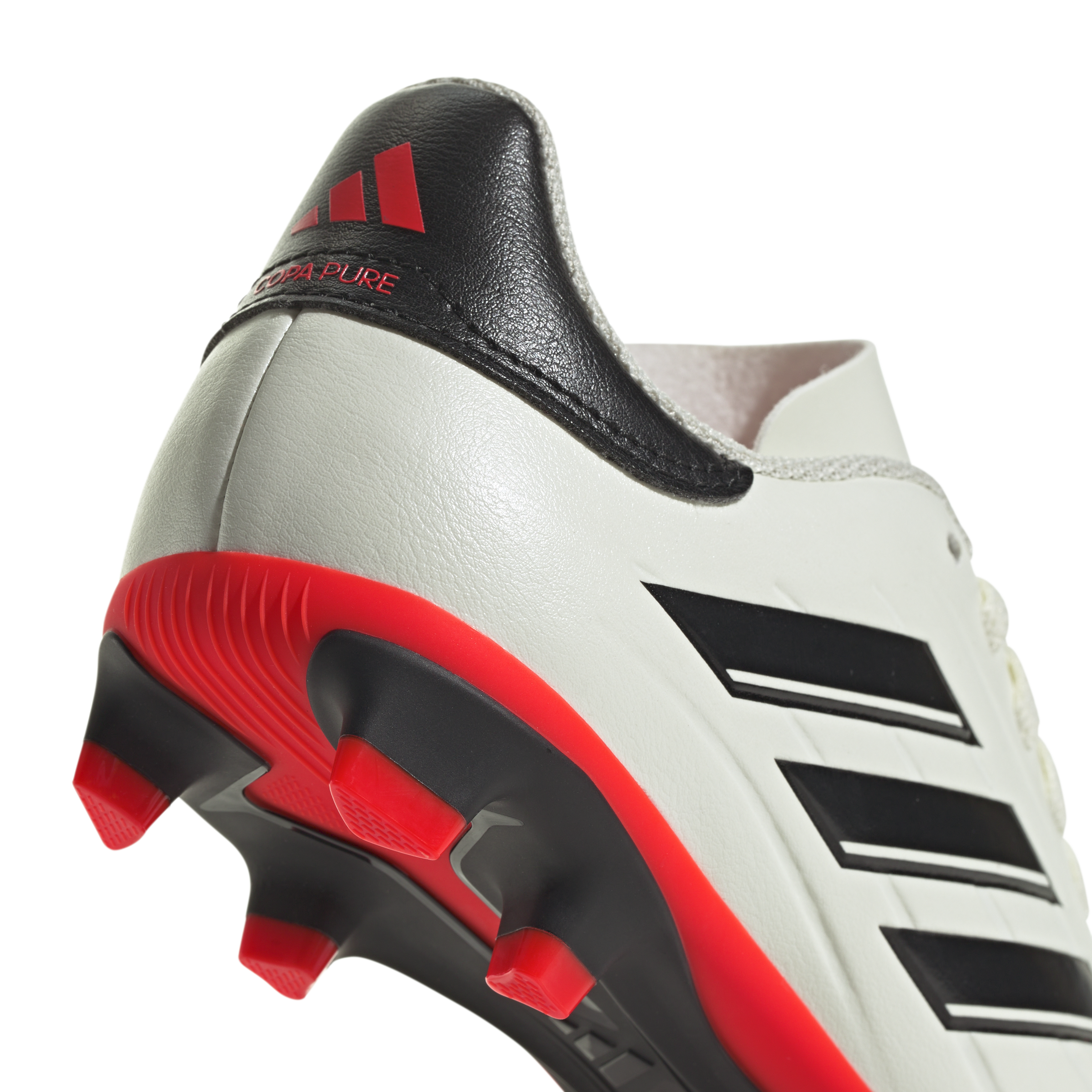 Adidas Copa Pure 2 Club Firm Ground Junior Football Boots Ivory Black Red (Ivory Black Red)