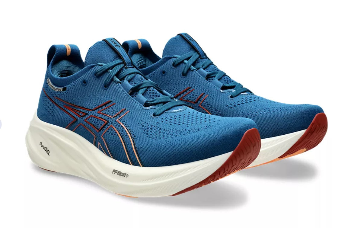 Asics Gel Nimbus™ 26 Men's Running Shoes Rich Navy Faded Orange Size