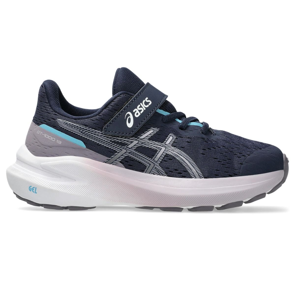 Asics GT- PS Kids Velcro Running Shoes Midnight Dusk Violet