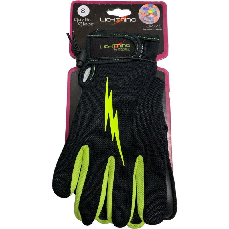 LS Lightning SuperMicro Mesh Gaelic Gloves (Black Flo Yellow)