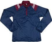 CS Club Half Zip Top Navy Maroon White