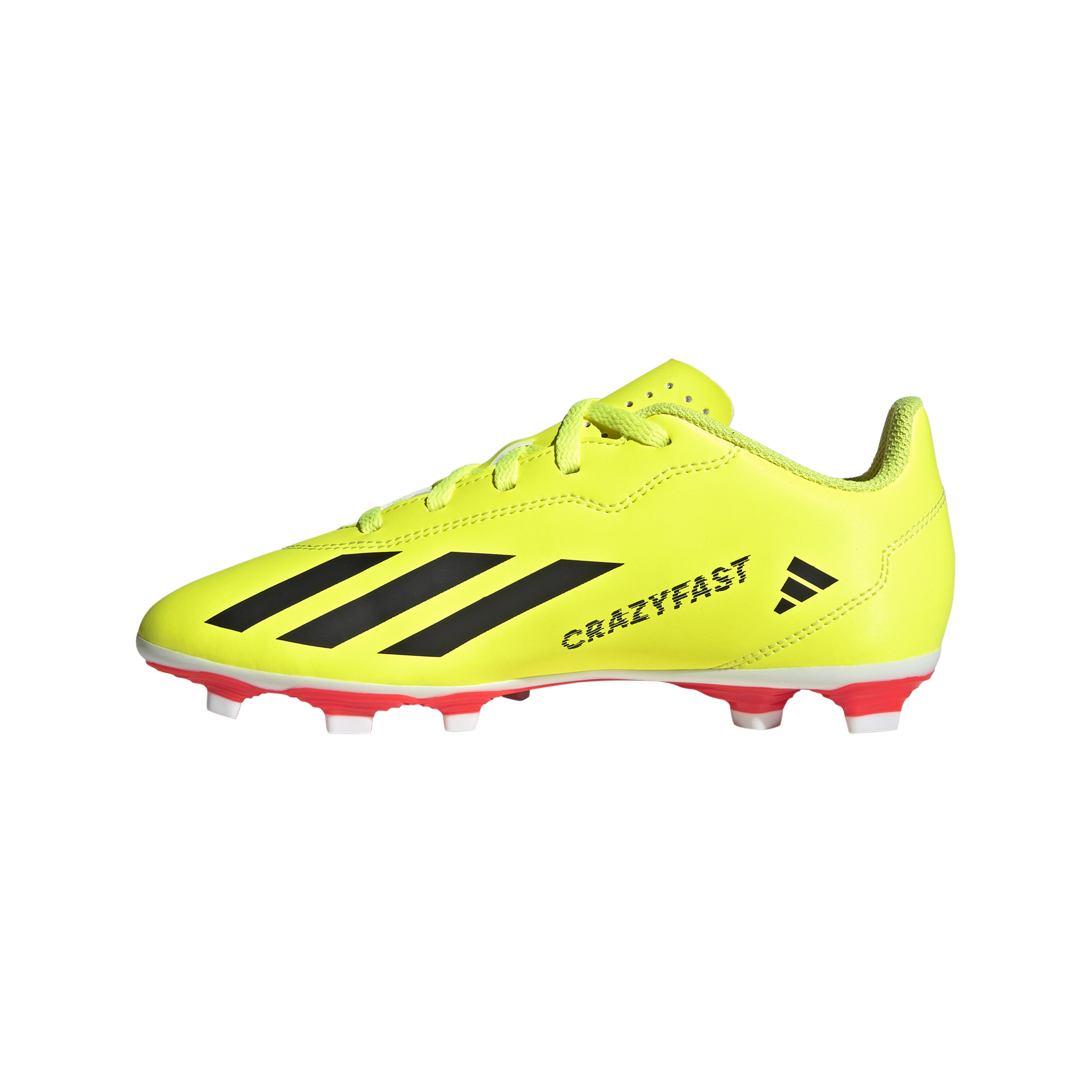 Adidas X Crazyfast Club Firm Ground Junior Football Boots Solar Yellow Black White (Yellow)