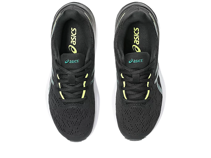 Asics GT- GS Kids Runnng Shoes Black Jasper Green