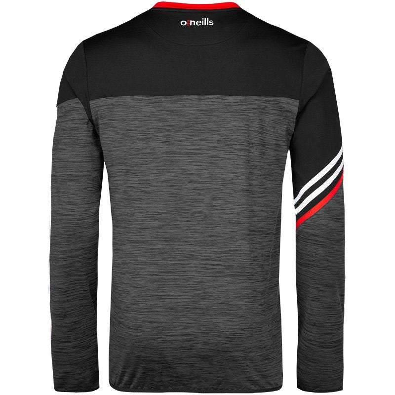 O'Neills Nevis Brushed Crew Neck (Melange Black Red White)