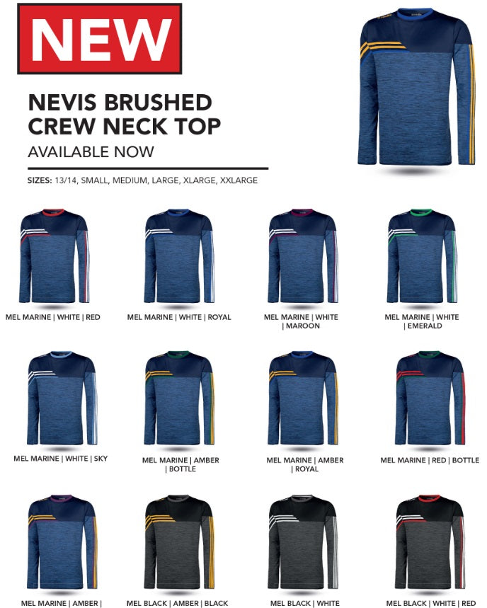 O'Neills Nevis Brushed Crew Neck (Melange Black Amber)