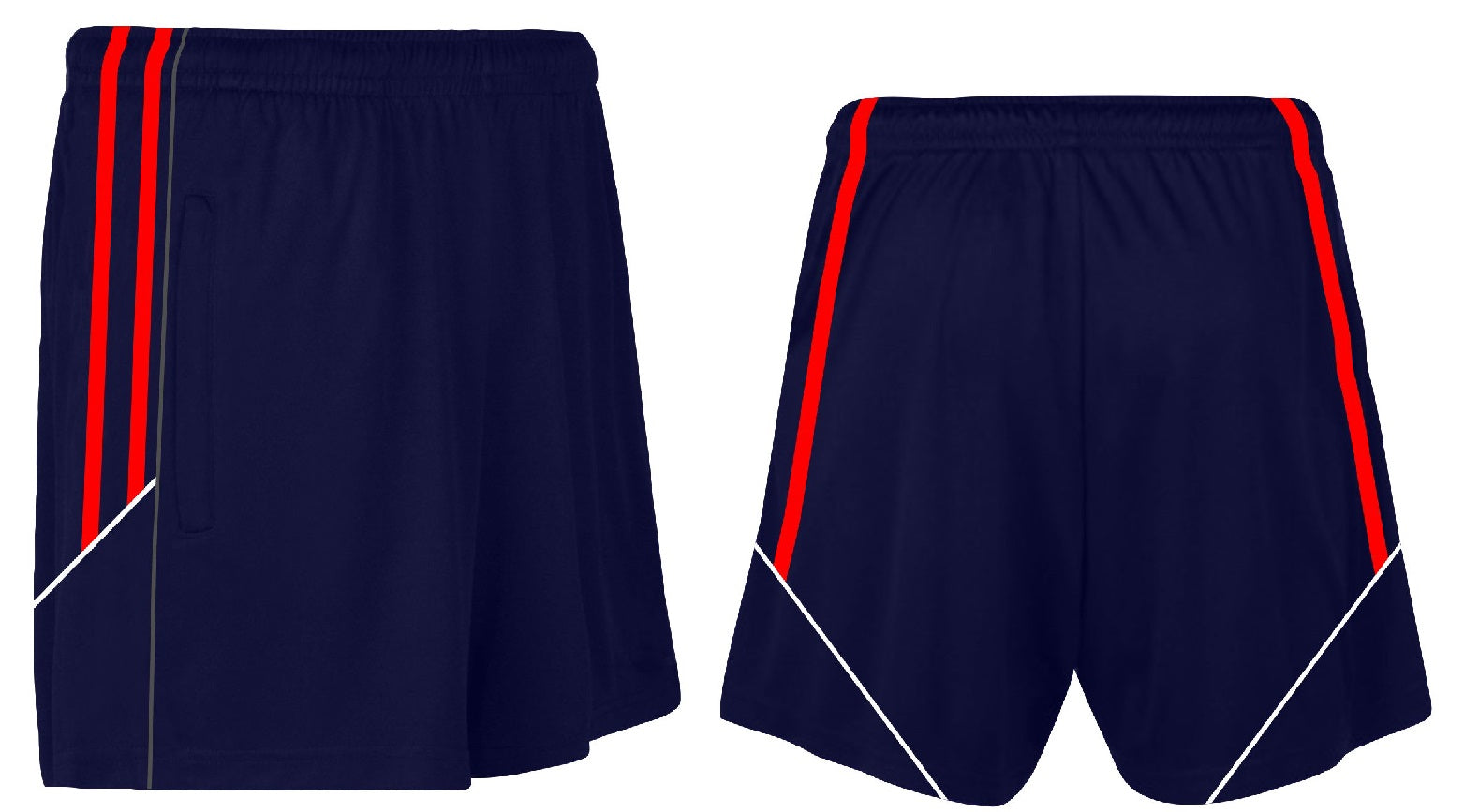 CS Club Training Zip Pocket Short (Navy Red White)