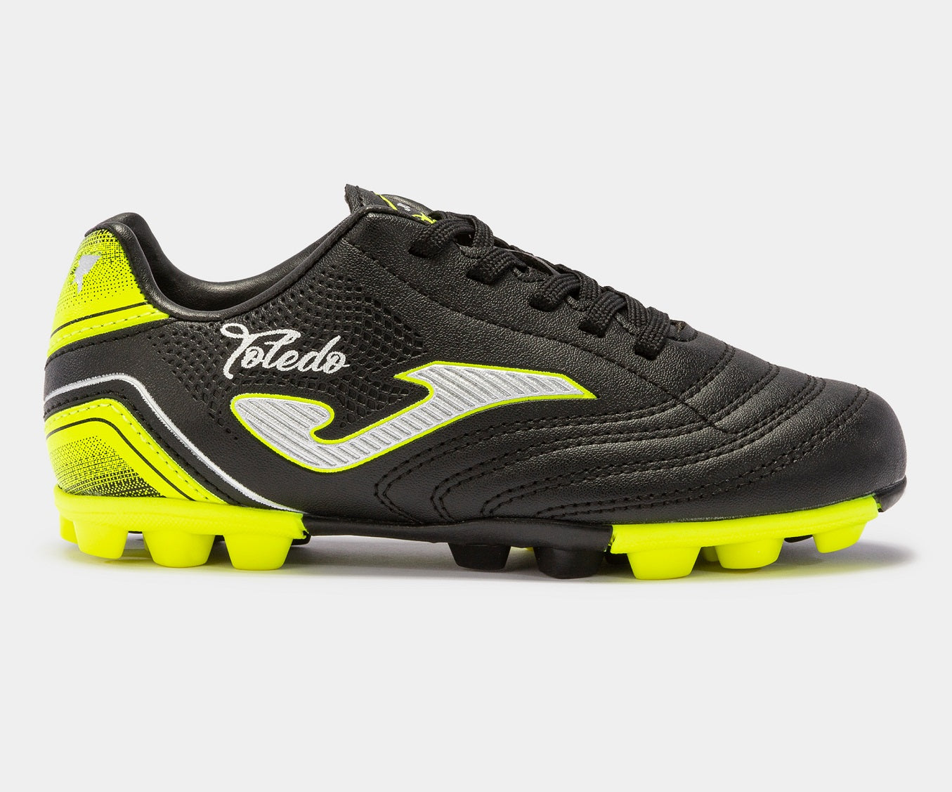 Joma Toledo Junior Hard Ground Football Boots (Black Flo Yellow)