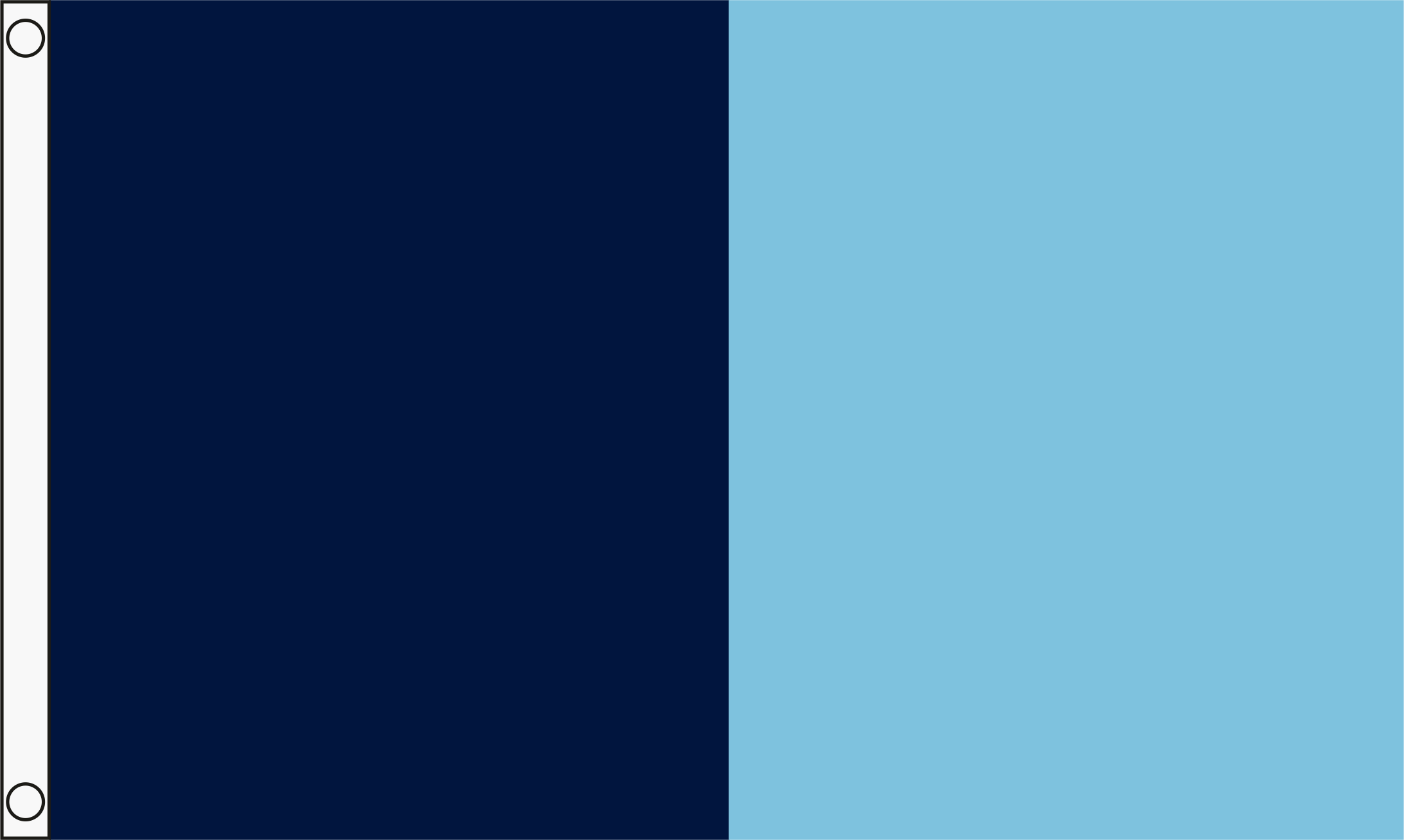 Team Car Flag 5X3 Half & Half Flag