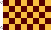 TCF 5X3 Checker Flag Maroon Amber