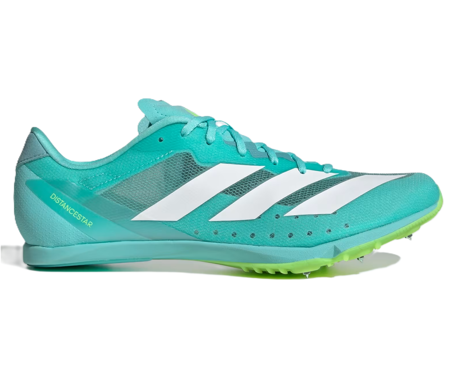Adidas Adizero Distancestar Running Spikes Flash Aqua Cloud White Lucid Lemon