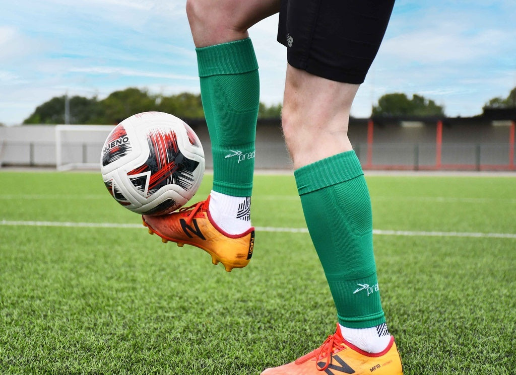 Precision Plain Pro Footless Sleeve Socks Green