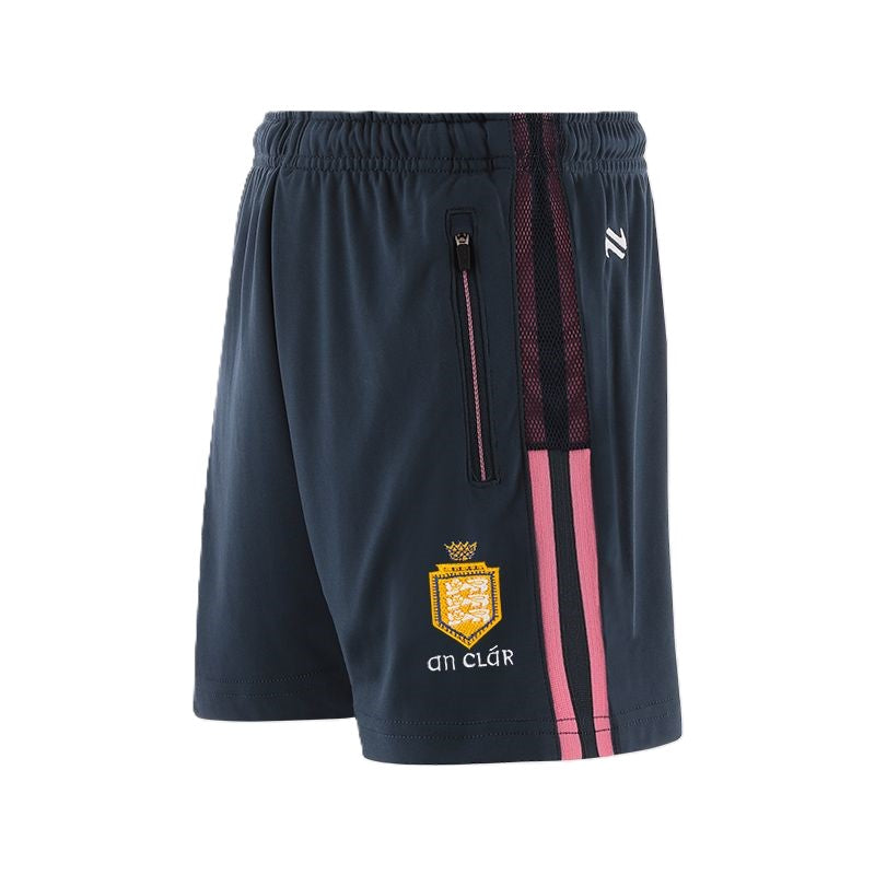 O'Neills Clare GAA Ladies/Girsl Nepal Shorts Marine Pink White -