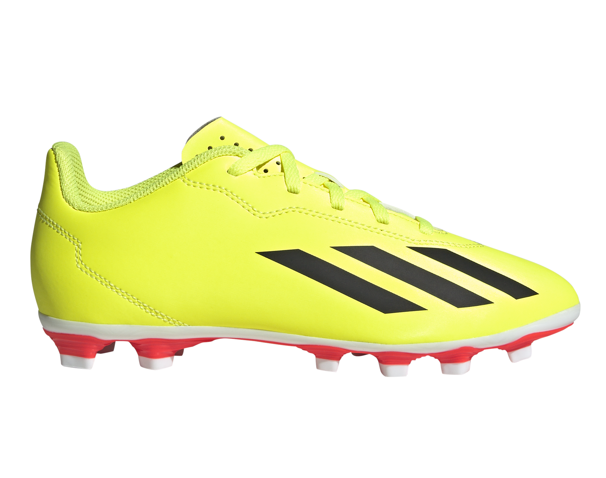 Adidas X Crazyfast Club Firm Ground Junior Football Boots Solar Yellow Black White (Yellow)