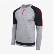 Gaelic Armour 1/2 Zip Round Neck Sweat (Marl Black Black Red)