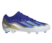 Adidas X Crazyfast Messi League Firm Ground Junior Football Boots Lucid Blue White (Blue White)